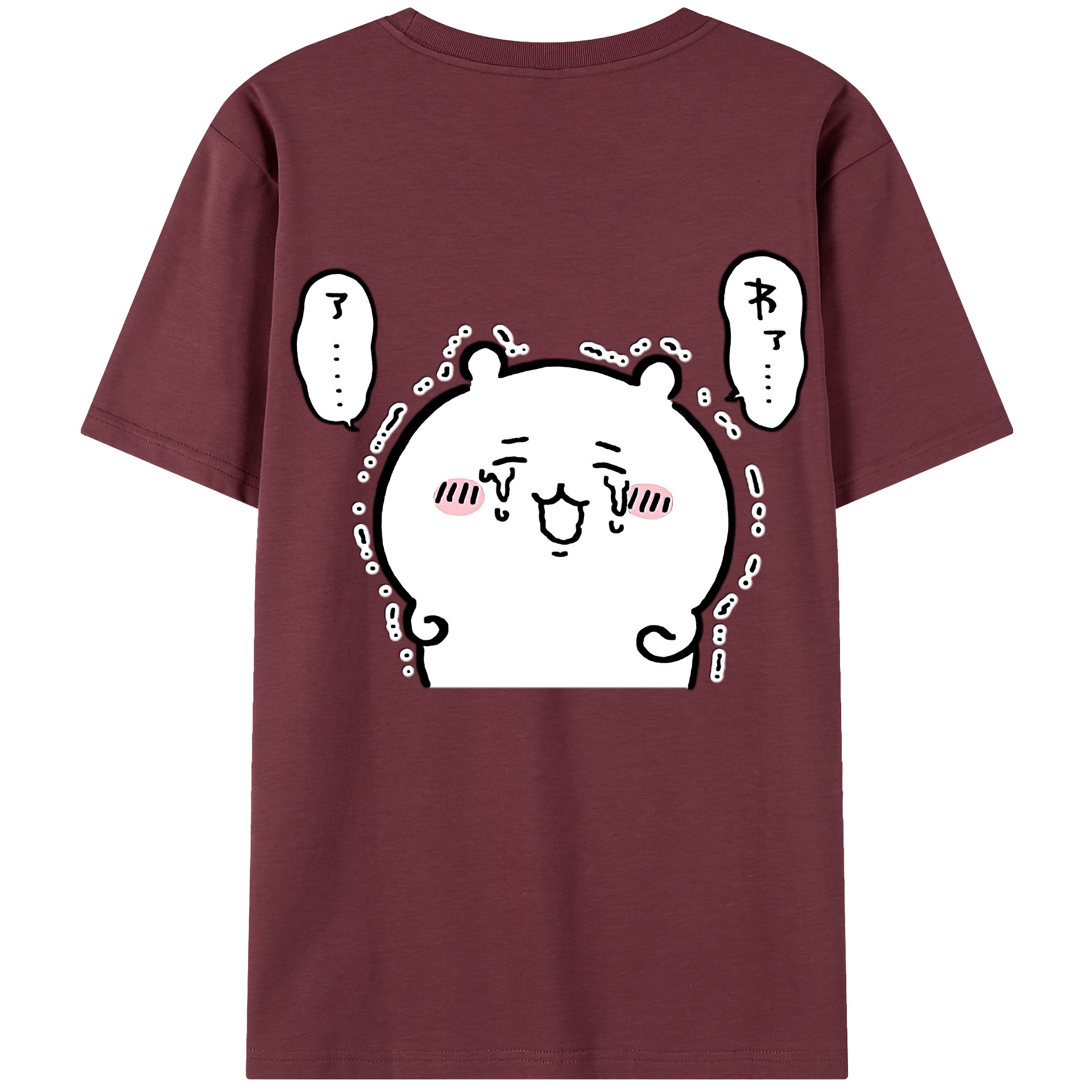 （画像用） ちいかわ ちいかわ Chii-kawa chiikawa 綿100％半袖Tシャツ（背面プリント）